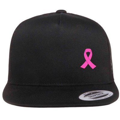 Breast Cancer Awareness Pink Ribbon Flatbill Hat