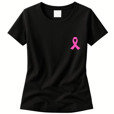 Breast Cancer Awareness Pink Ribbon Womens T-Shirt