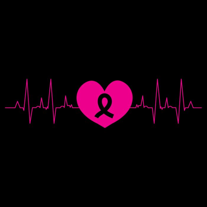 Breast Cancer Awareness Ribbon Heartbeat Impact Tech Backpack