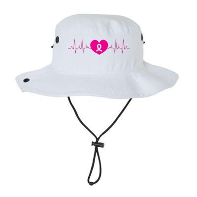 Breast Cancer Awareness Ribbon Heartbeat Legacy Cool Fit Booney Bucket Hat