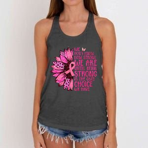 Breast Cancer Awareness Survivor In October We Wear Women's Knotted Racerback Tank