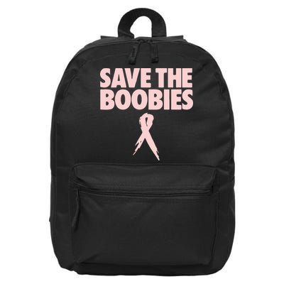Breast Cancer Awareness Save The Boobies Ribbon Halloween 16 in Basic Backpack