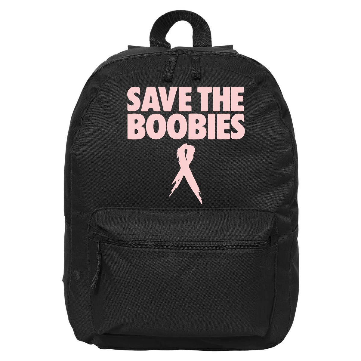 Breast Cancer Awareness Save The Boobies Ribbon Halloween 16 in Basic Backpack