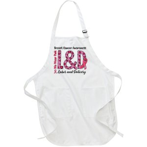 Breast Cancer Awareness Labor And Delivery We Wear L&D Full-Length Apron With Pockets