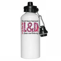 Breast Cancer Awareness Labor And Delivery We Wear L&D Aluminum Water Bottle