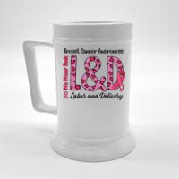 Breast Cancer Awareness Labor And Delivery We Wear L&D Beer Stein