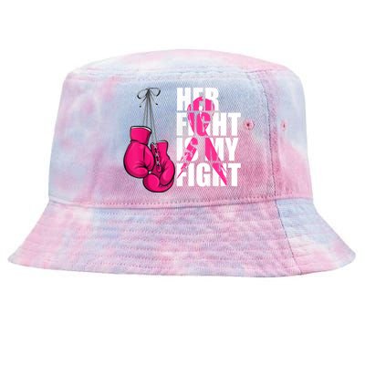 Breast Cancer Awareness Husband Support Squad Tie-Dyed Bucket Hat