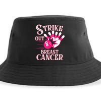 Breast Cancer Awareness Bowling Strike Out Ribbon Sustainable Bucket Hat