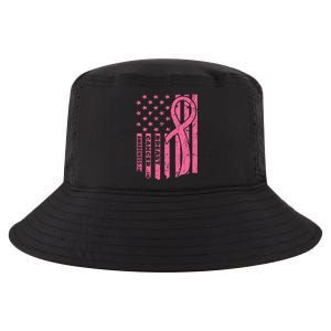 Breast Cancer Awareness Flag Usa Breast Cancer Warrior Cool Comfort Performance Bucket Hat