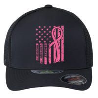 Breast Cancer Awareness Flag Usa Breast Cancer Warrior Flexfit Unipanel Trucker Cap