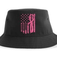 Breast Cancer Awareness Flag Usa Breast Cancer Warrior Sustainable Bucket Hat