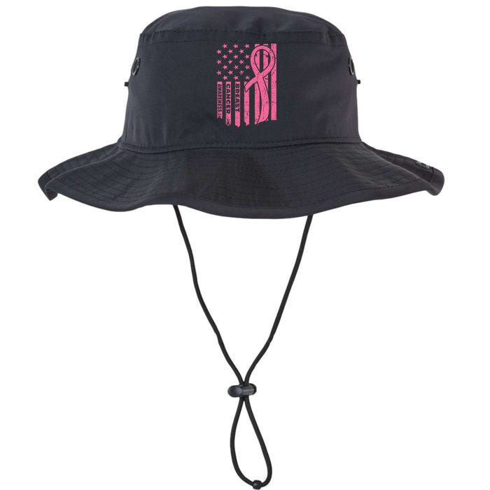 Breast Cancer Awareness Flag Usa Breast Cancer Warrior Legacy Cool Fit Booney Bucket Hat