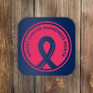 Breast Cancer Awareness Month Support Coaster