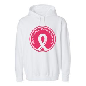 Breast Cancer Awareness Month Support Garment-Dyed Fleece Hoodie