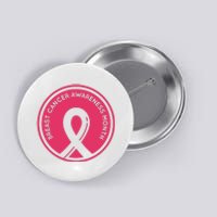 Breast Cancer Awareness Month Support Button