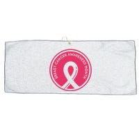 Breast Cancer Awareness Month Support Large Microfiber Waffle Golf Towel