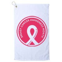 Breast Cancer Awareness Month Support Platinum Collection Golf Towel