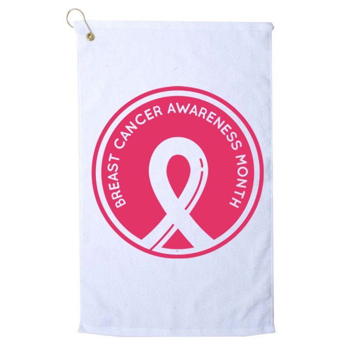 Breast Cancer Awareness Month Support Platinum Collection Golf Towel