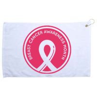 Breast Cancer Awareness Month Support Grommeted Golf Towel