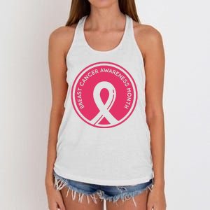 Breast Cancer Awareness Month Support Women's Knotted Racerback Tank