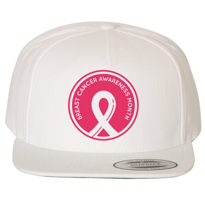 Breast Cancer Awareness Month Support Wool Snapback Cap