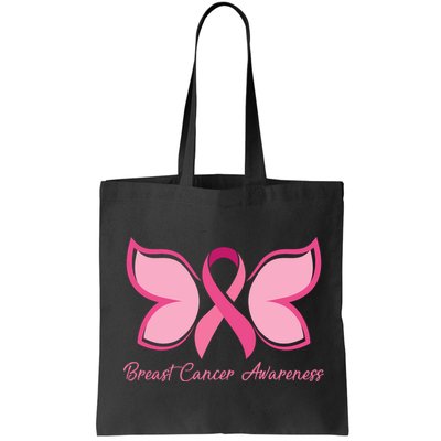 Breast Cancer Awareness Butterfly Pink Ribbon Bag