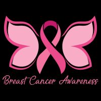 Breast Cancer Awareness Butterfly Pink Ribbon Zip Tote Bag