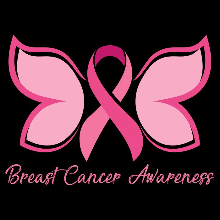 Breast Cancer Awareness Butterfly Pink Ribbon Zip Tote Bag