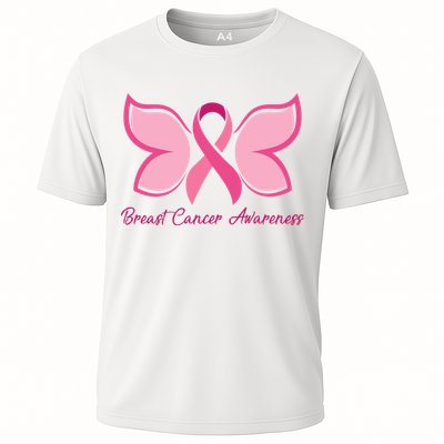 Breast Cancer Awareness Butterfly Pink Ribbon Performance Shirt