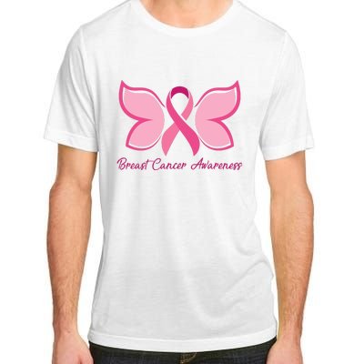 Breast Cancer Awareness Butterfly Pink Ribbon Adult ChromaSoft Performance T-Shirt