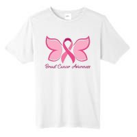 Breast Cancer Awareness Butterfly Pink Ribbon Tall Fusion ChromaSoft Performance T-Shirt