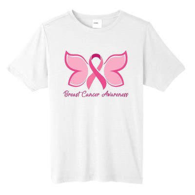 Breast Cancer Awareness Butterfly Pink Ribbon Tall Fusion ChromaSoft Performance T-Shirt