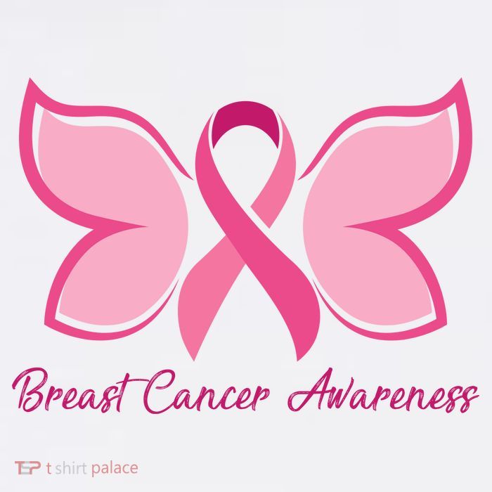Breast Cancer Awareness Butterfly Pink Ribbon Poster
