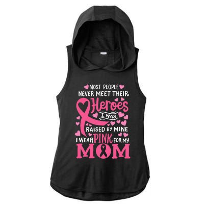 Breast Cancer Awareness Wear For My Mom Ladies PosiCharge Tri-Blend Wicking Draft Hoodie Tank