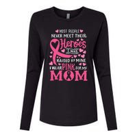 Breast Cancer Awareness Wear For My Mom Womens Cotton Relaxed Long Sleeve T-Shirt