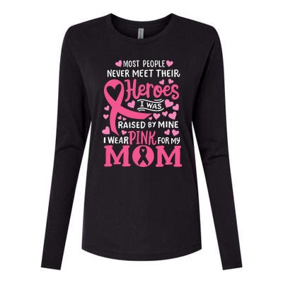 Breast Cancer Awareness Wear For My Mom Womens Cotton Relaxed Long Sleeve T-Shirt