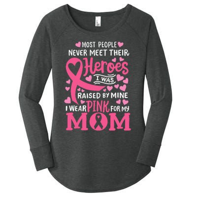 Breast Cancer Awareness Wear For My Mom Women's Perfect Tri Tunic Long Sleeve Shirt