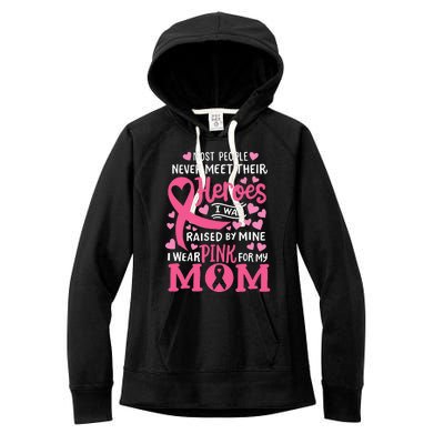 Breast Cancer Awareness Wear For My Mom Women's Fleece Hoodie