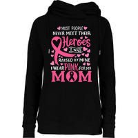 Breast Cancer Awareness Wear For My Mom Womens Funnel Neck Pullover Hood