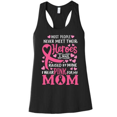 Breast Cancer Awareness Wear For My Mom Women's Racerback Tank