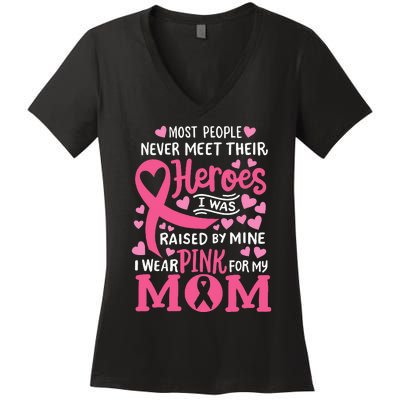 Breast Cancer Awareness Wear For My Mom Women's V-Neck T-Shirt