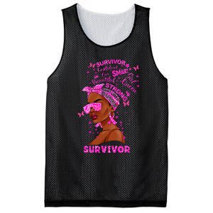 Breast Cancer Awareness Survivor Black Melanin Warrior Mesh Reversible Basketball Jersey Tank