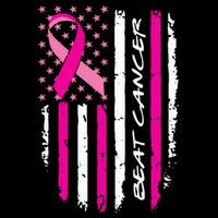 Breast Cancer Awareness USA Distressed Flag 16 in Basic Backpack
