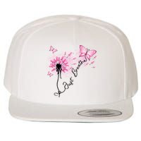 Breast Cancer Awareness Just Breathe Dandelion Pink Ribbon Butterfly Wool Snapback Cap