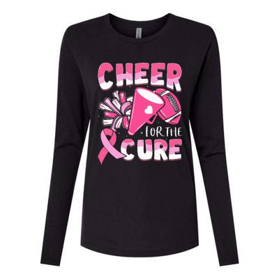 Breast Cancer Awareness Cheer For The Cure Football Womens Cotton Relaxed Long Sleeve T-Shirt