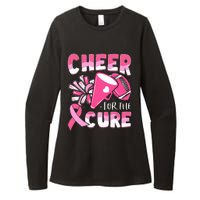 Breast Cancer Awareness Cheer For The Cure Football Womens CVC Long Sleeve Shirt