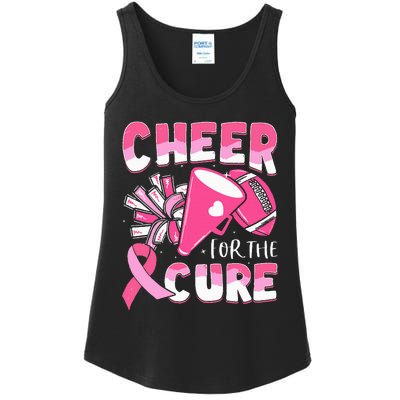 Breast Cancer Awareness Cheer For The Cure Football Ladies Essential Tank