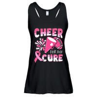 Breast Cancer Awareness Cheer For The Cure Football Ladies Essential Flowy Tank