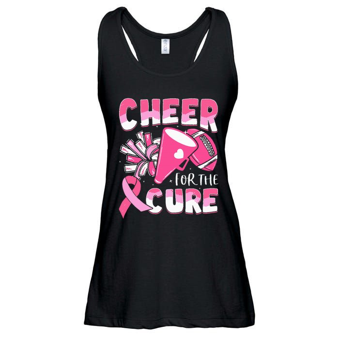 Breast Cancer Awareness Cheer For The Cure Football Ladies Essential Flowy Tank