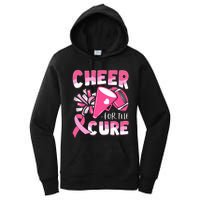 Breast Cancer Awareness Cheer For The Cure Football Women's Pullover Hoodie